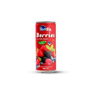 Manufacturer of SunSip/OEM Mix berries juice with pulp