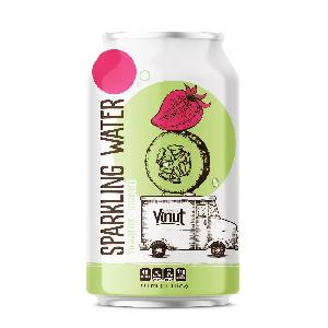 11.1 fl oz VINUT Canned Sparkling water Strawberry and Cucumber Wholesaler Private label OEM