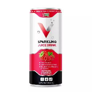 12 fl oz VINUT Sparkling juice drink Raspberry, Strawberry and Green tea Wholesaler Private label