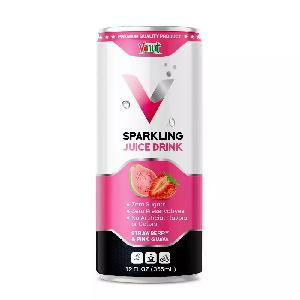 12 fl oz VINUT Sparkling juice drink Strawberry and Pink Guava Wholesaler Private label OEM