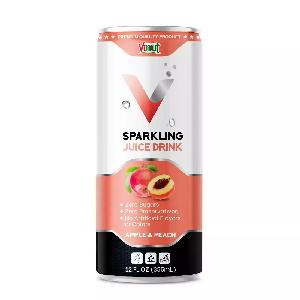 12 fl oz VINUT  Sparkling   juice  drink  Apple  and Peach Wholesaler Private label OEM