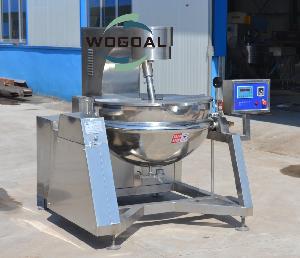 Industrial Automatic Gas Cooking Mixer Machine Electric Jacketed Kettle With Mixer