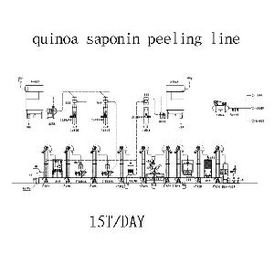 Quinoa Saponin Peeling Machine, Quinoa Processing Line 15T/DAY