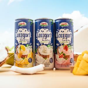 NAWON Wholesale Yogurt Nata de Coco 250ml Can Original Flavor Healthy Yogurt Low MOQ  Free   Sample 