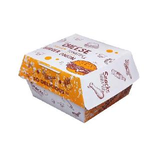 Kraft Paper Hamburger Boxes for Fast Food Takeaway