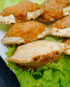 Crab shell for food stuff cleaned for Stuffed crab meat dishes